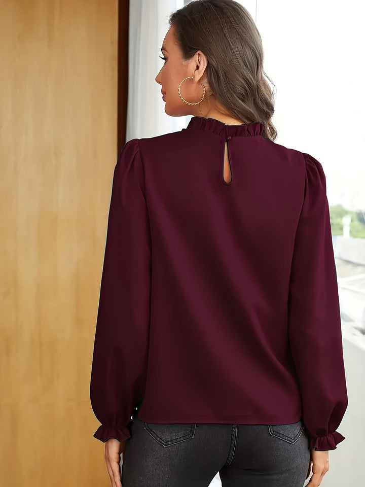Penelope | Ruffled Collar Puff-Sleeve Blouse