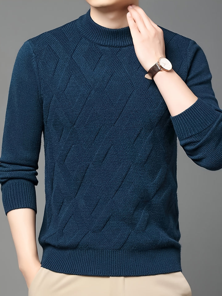 Rhys | Textured Mock-Neck Sweater