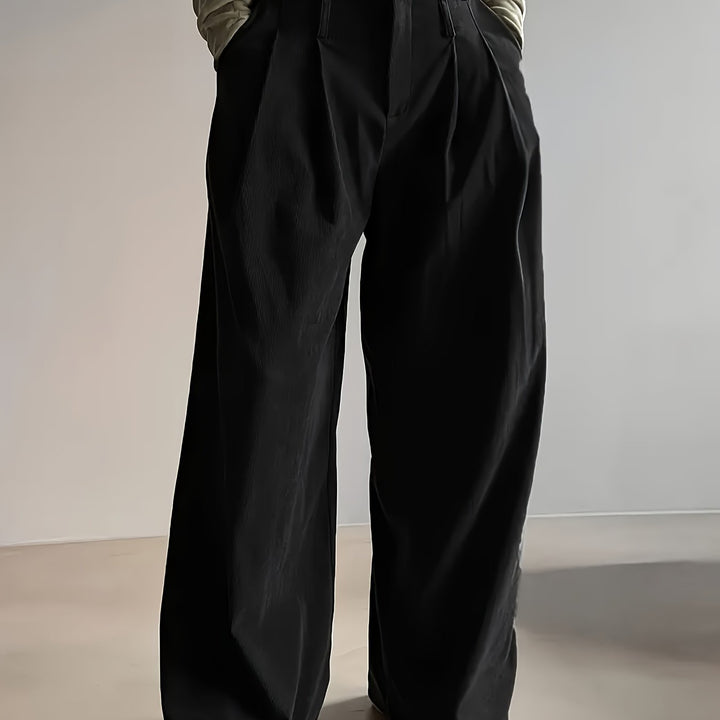 Louisa | Pleated Wide-Leg Trousers