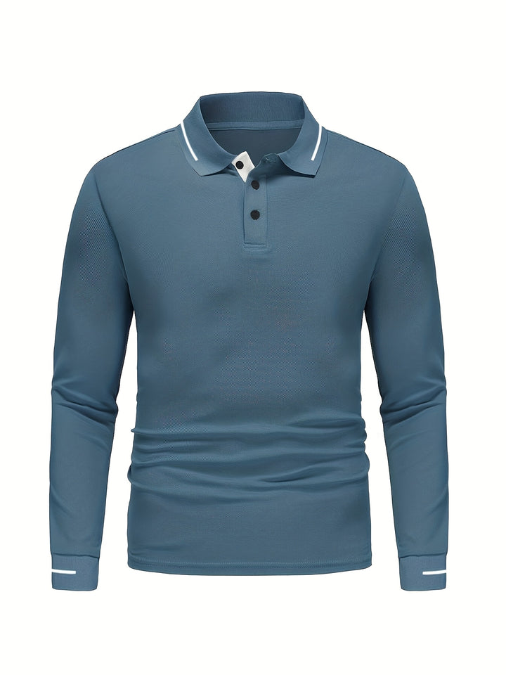Emerson | Refined Long-Sleeve Polo Shirt