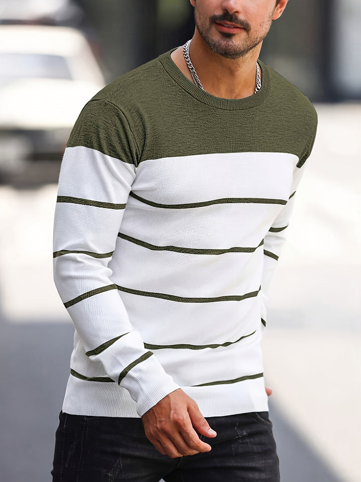 Bennington | Classic Striped Crew Neck Sweater