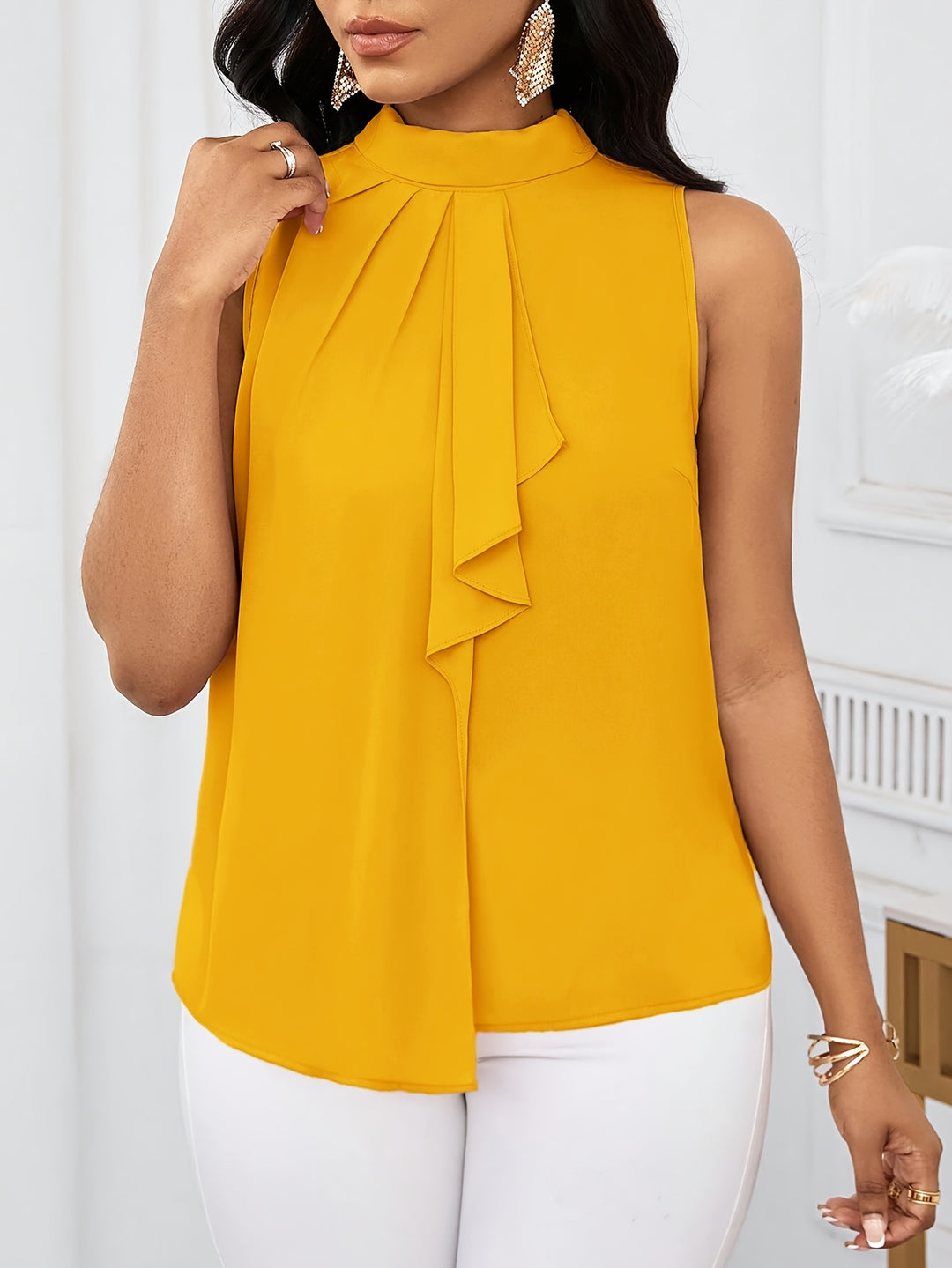 Colleen | Bow-Tie Sleeveless Blouse