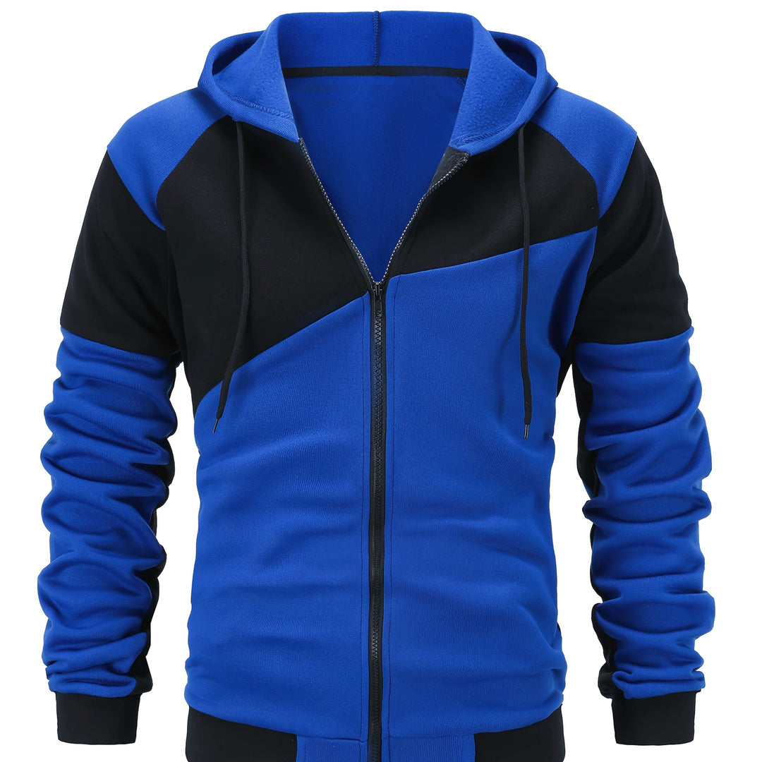 Carter | Color Block Zip-Up Hooded Jacket