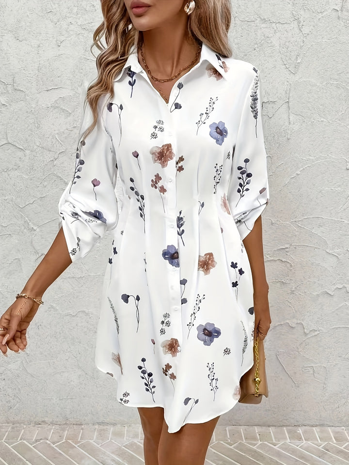 Rosalyn | Floral Button-Front Shirt Dress