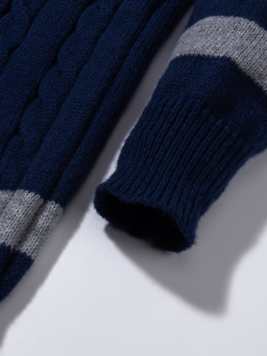 Rory | Colour-Block Cable Knit Sweater
