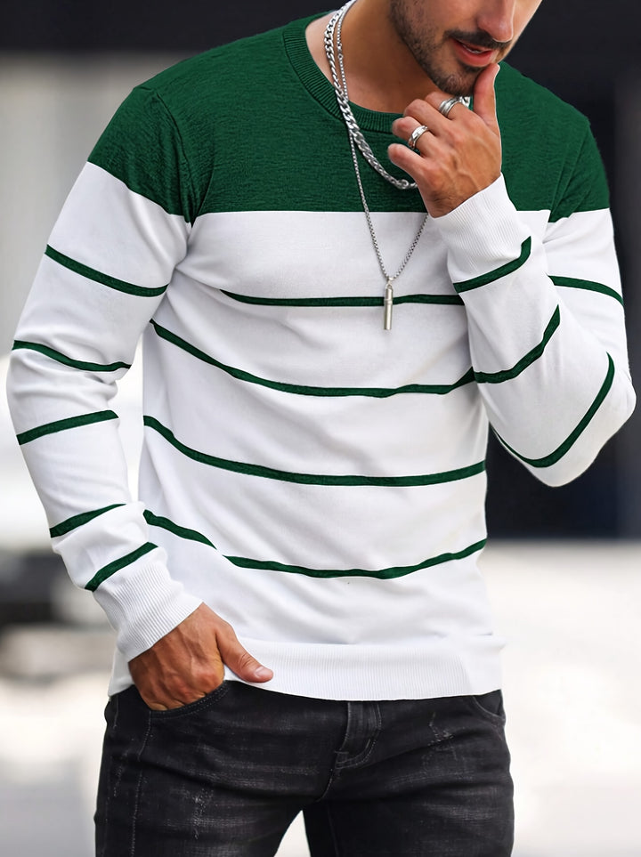 Bennington | Classic Striped Crew Neck Sweater