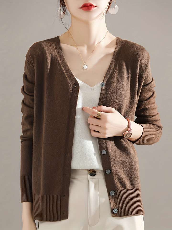 Cassandra | Lightweight Button-Front Cardigan