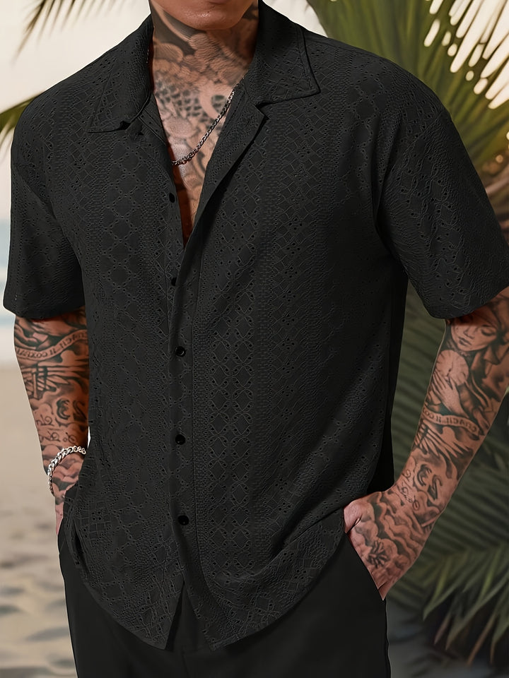 Elias | Textured Camp-Collar Shirt