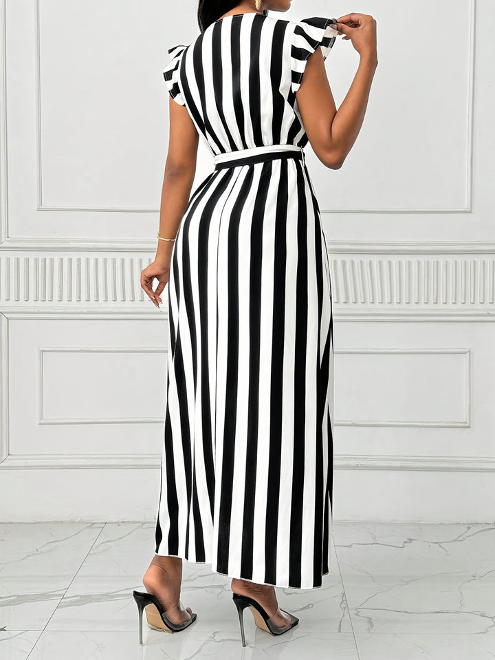 Beatrix | Striped Wrap Maxi Dress
