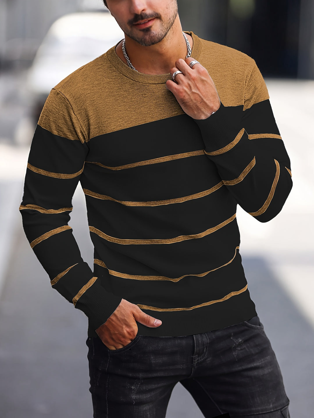 Bennington | Classic Striped Crew Neck Sweater