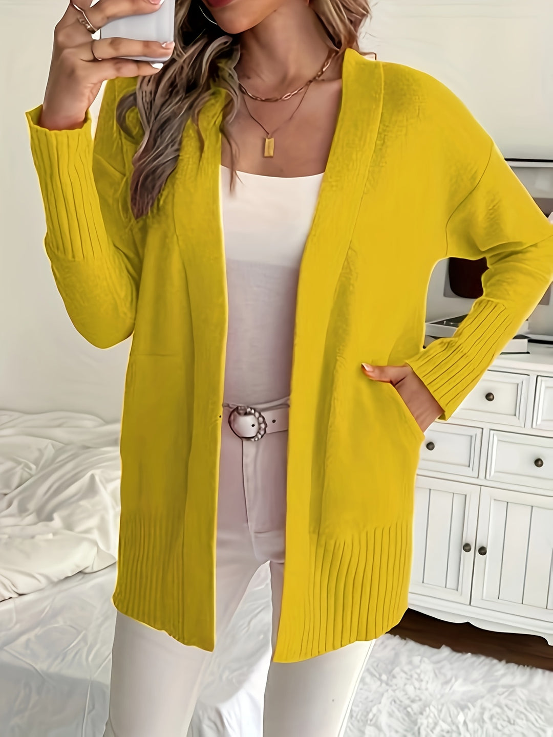 Charlotte | Draped Open-Front Cardigan