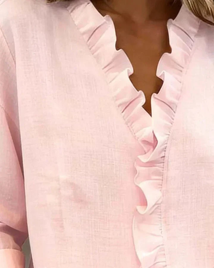 Chloe | Lightweight V Neck Everyday Blouse