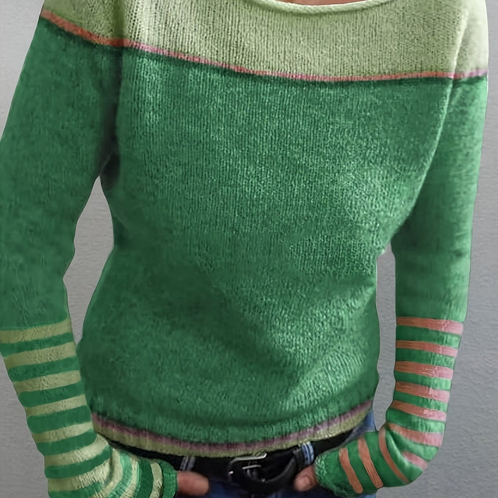 Sabine | Boat-Neck Color-Block Sweater