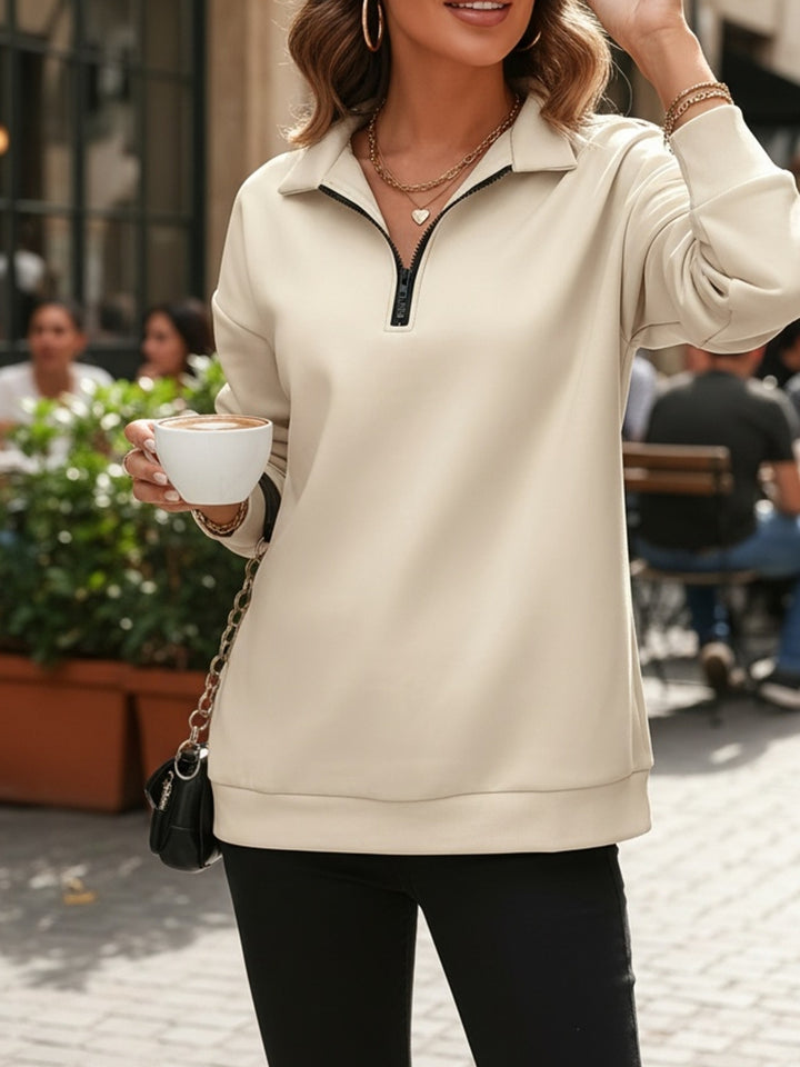 Briony | Relaxed Half-Zip Sweatshirt