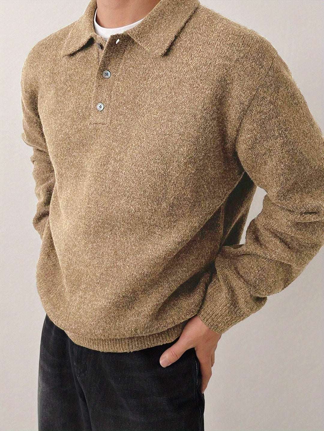 Garrett | Refined Collared Polo Sweater