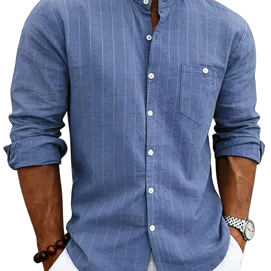 Callum | Refined Striped Button-Up Shirt