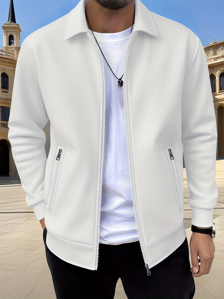 Charles | Textured Full-Zip Jacket