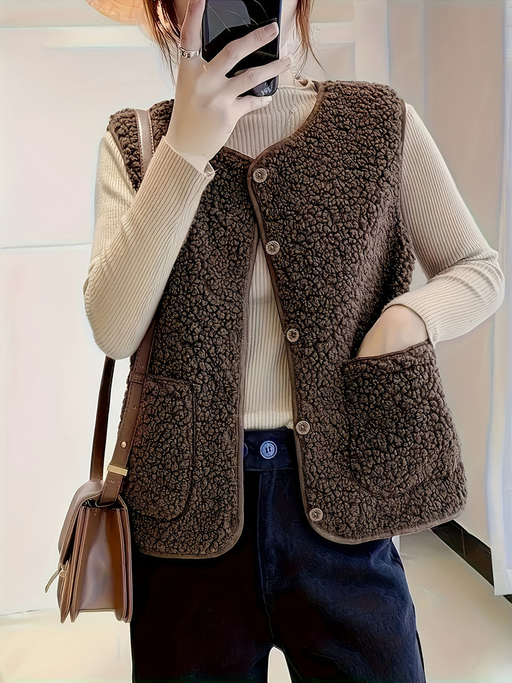 Georgia | Cozy Button-Front Vest