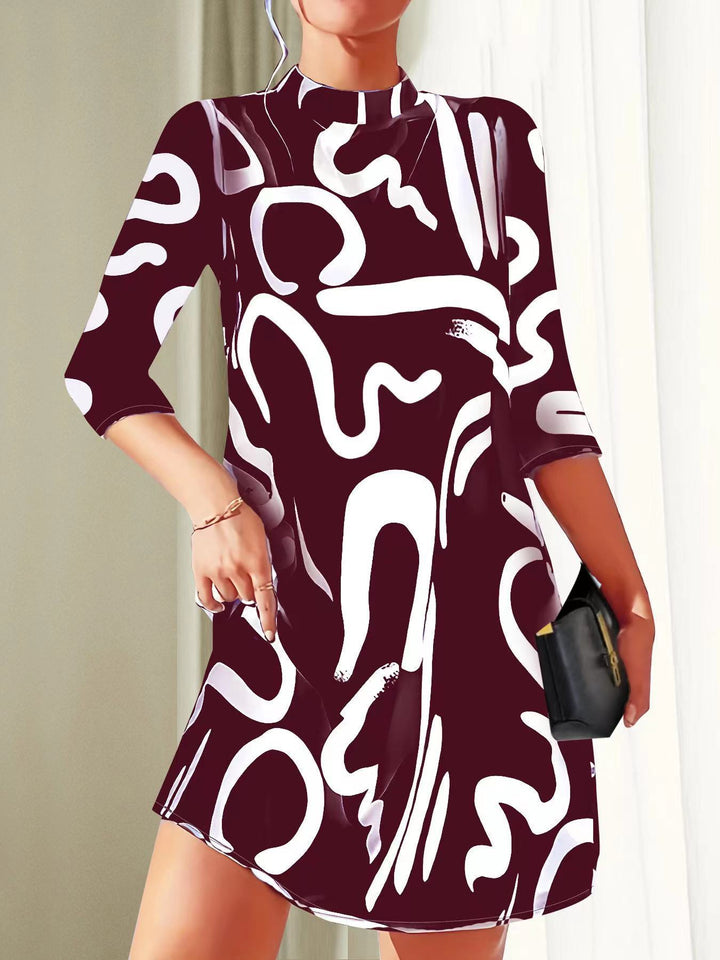 Jessica | Elegant Round Neck Midi Dress