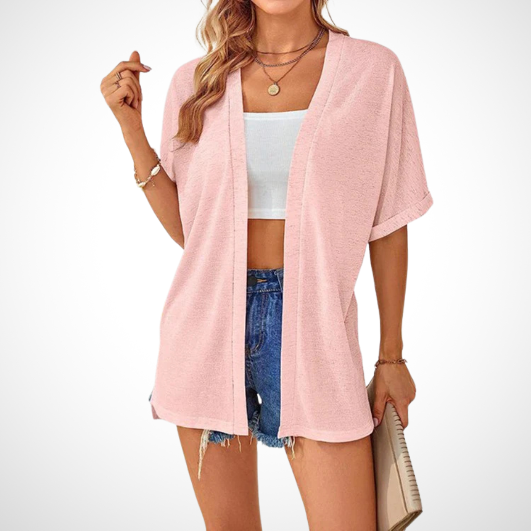 Wendy | Relaxed Flowy Short Sleeve Cardigan
