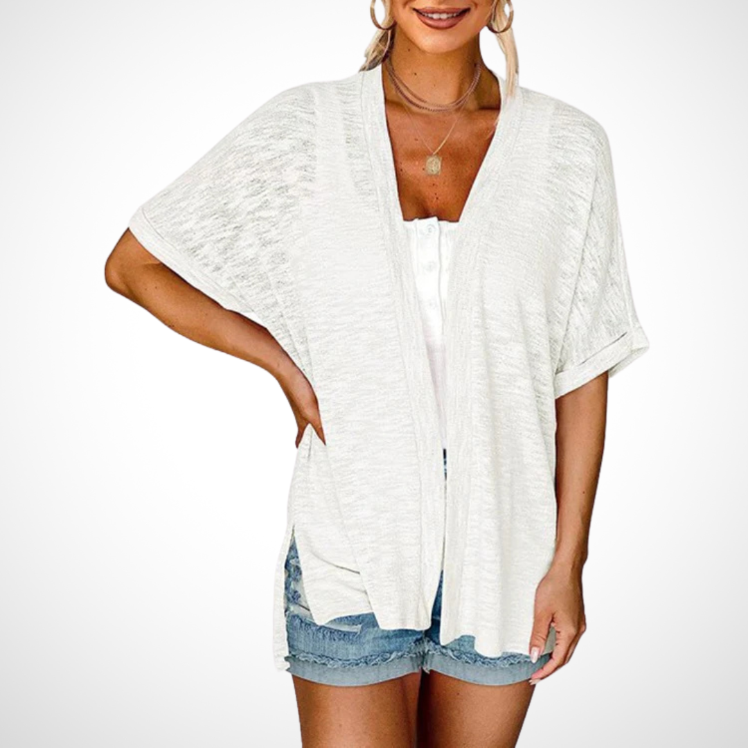 Wendy | Relaxed Flowy Short Sleeve Cardigan