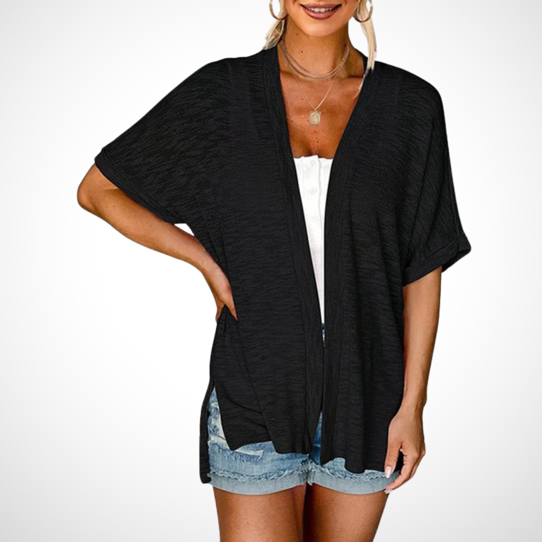 Wendy | Relaxed Flowy Short Sleeve Cardigan