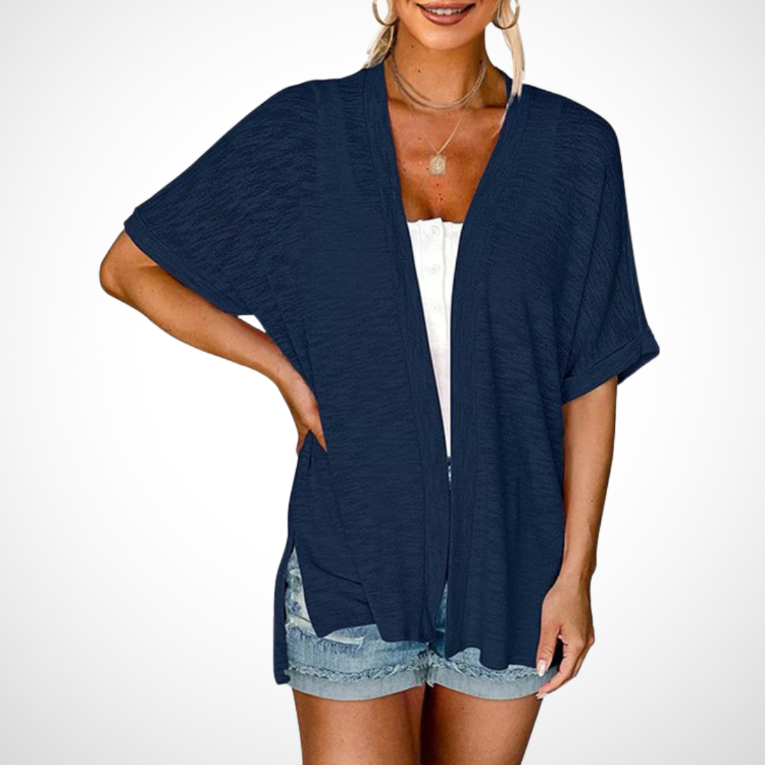 Wendy | Relaxed Flowy Short Sleeve Cardigan