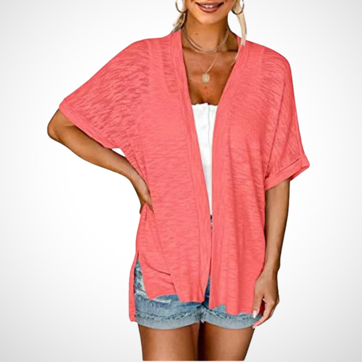Wendy | Relaxed Flowy Short Sleeve Cardigan