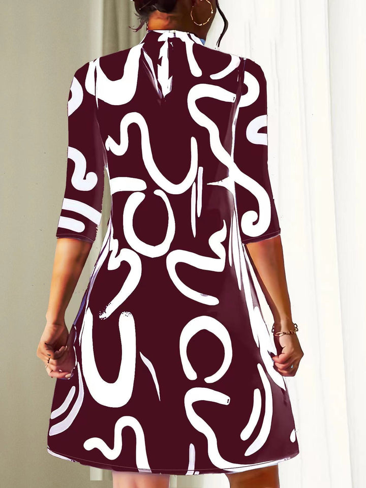 Jessica | Elegant Round Neck Midi Dress