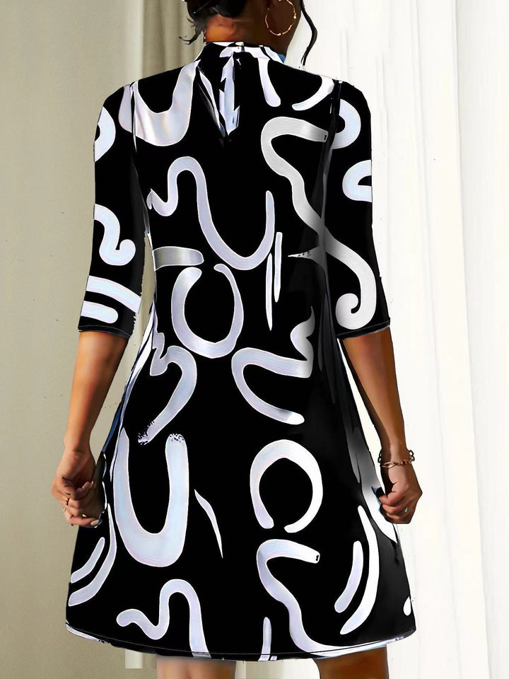 Jessica | Elegant Round Neck Midi Dress