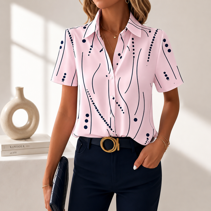 Cassandra | Abstract Print Blouse
