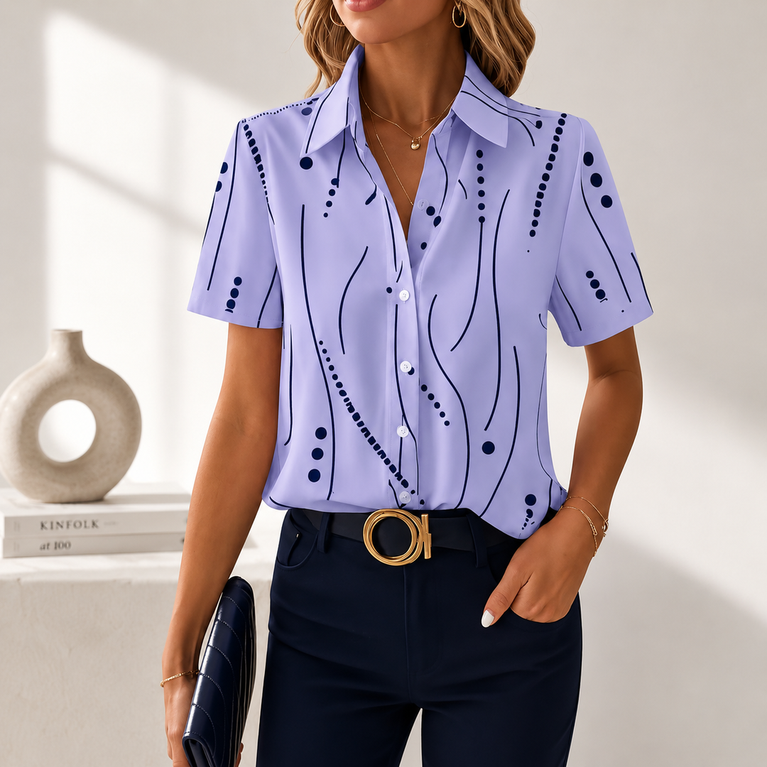 Cassandra | Abstract Print Blouse