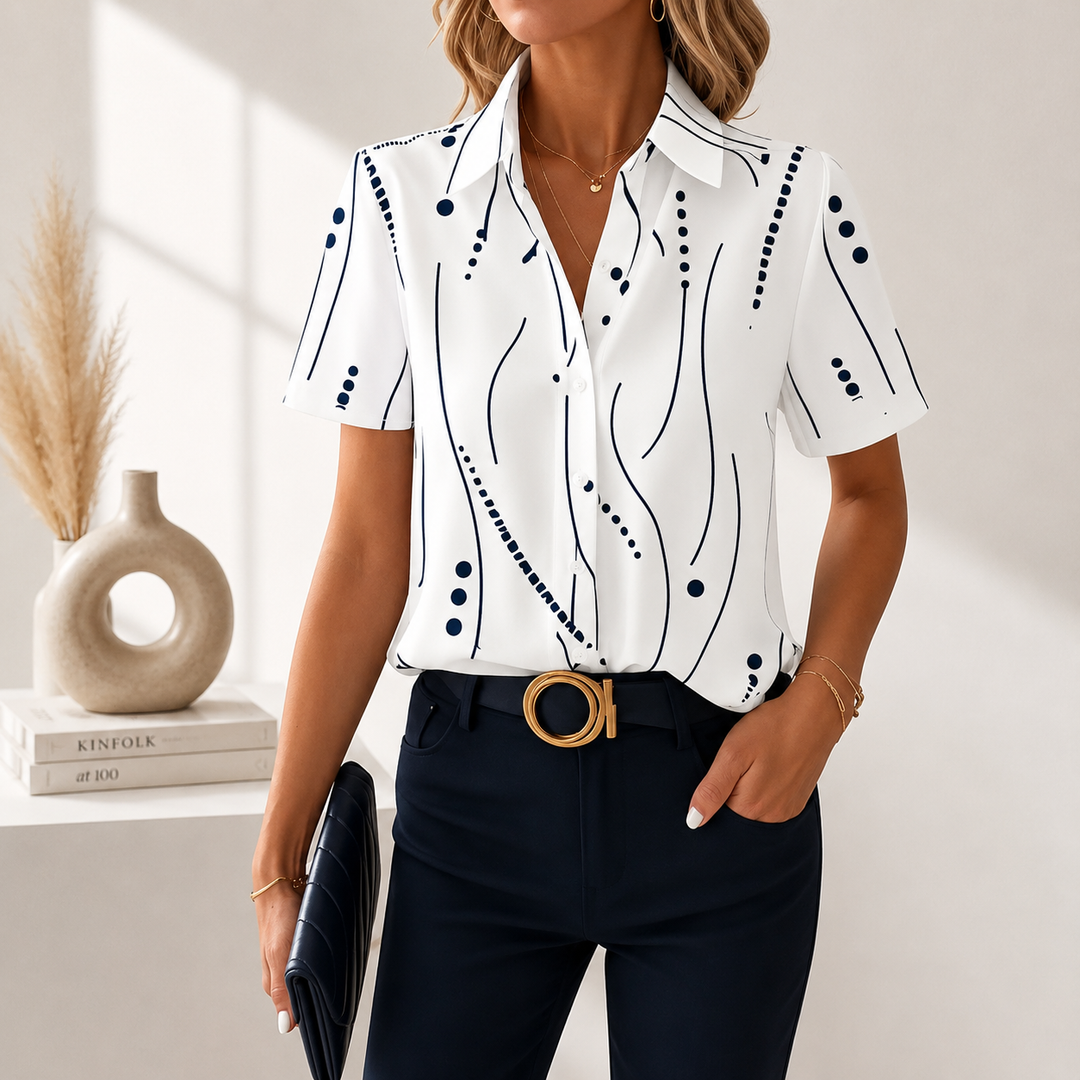 Cassandra | Abstract Print Blouse