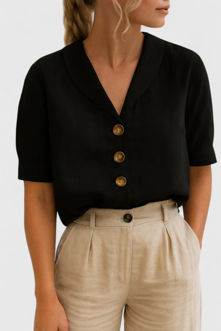 Sierra | Relaxed Button-Front Blouse