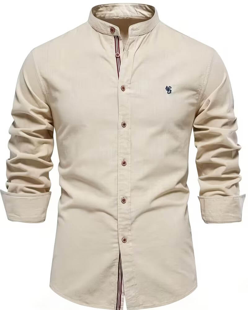Bennett | Stand Collar Long Sleeve Shirt