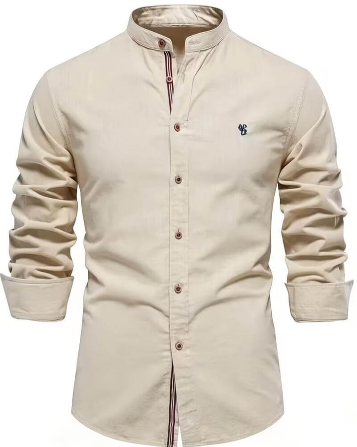 Bennett | Stand Collar Long Sleeve Shirt