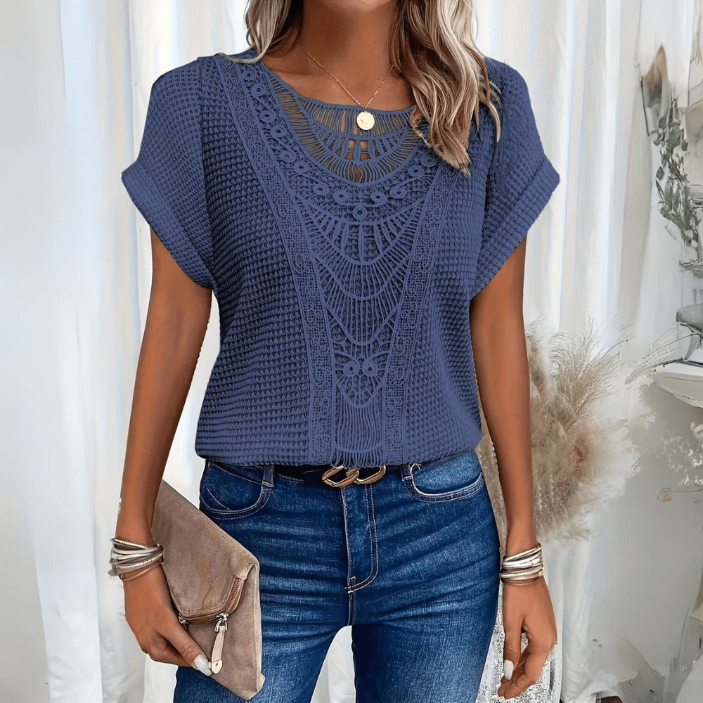 Judith | Elegant Lace Detail Everyday Top