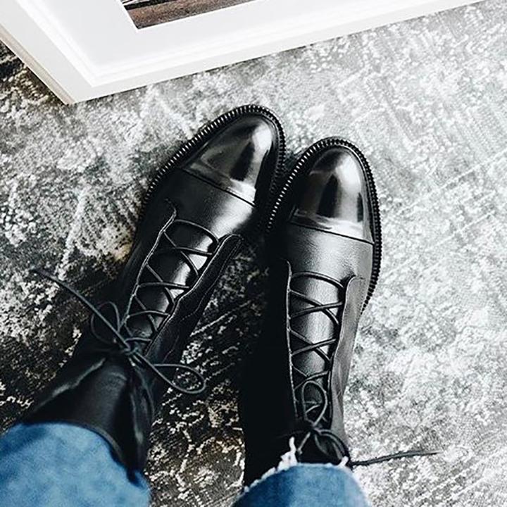 Sophia | Elegant Lace Up Ankle Boots