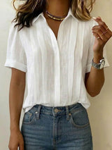 Celeste | Refined Short-Sleeve Blouse
