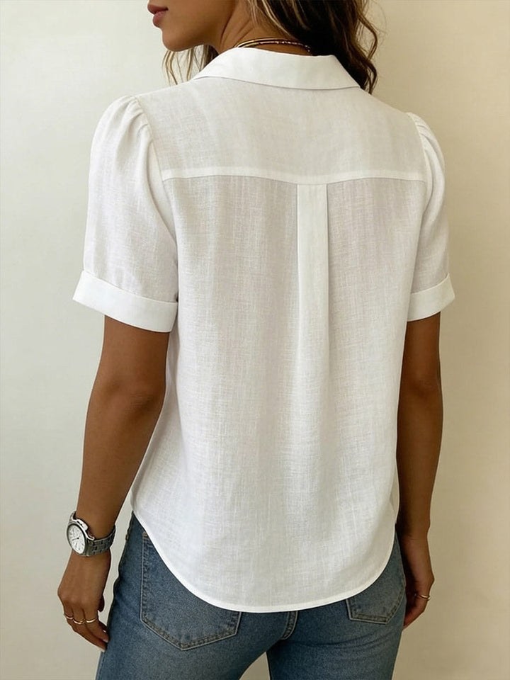 Celeste | Refined Short-Sleeve Blouse