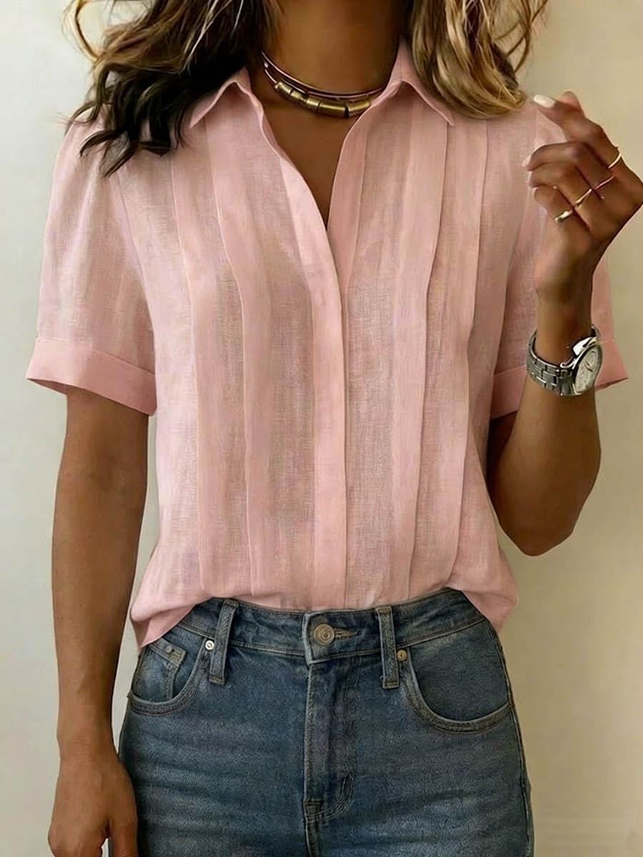 Celeste | Refined Short-Sleeve Blouse