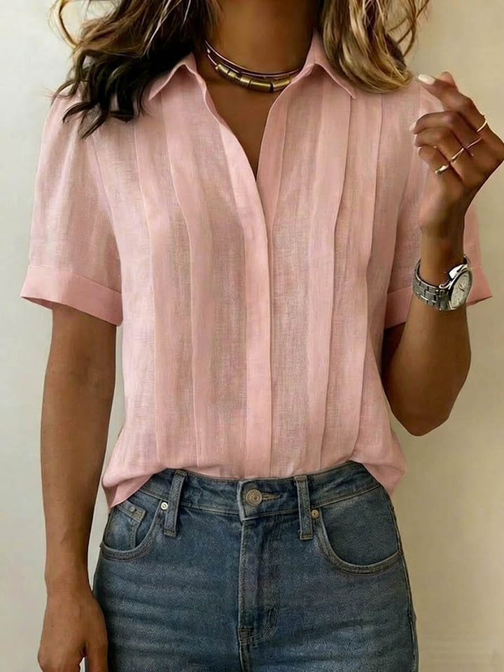 Celeste | Refined Short-Sleeve Blouse