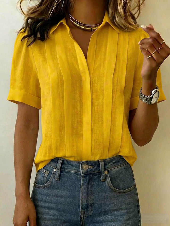 Celeste | Refined Short-Sleeve Blouse