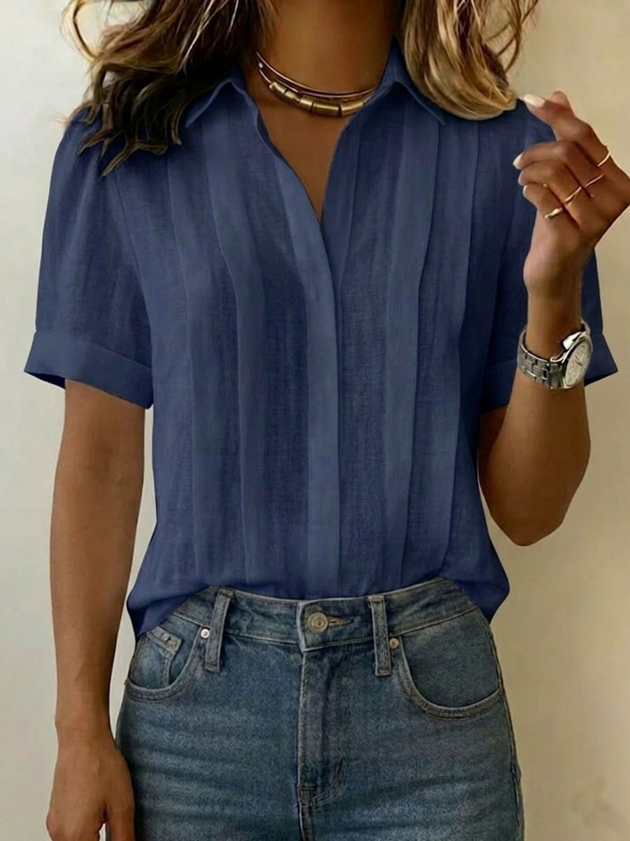 Celeste | Refined Short-Sleeve Blouse