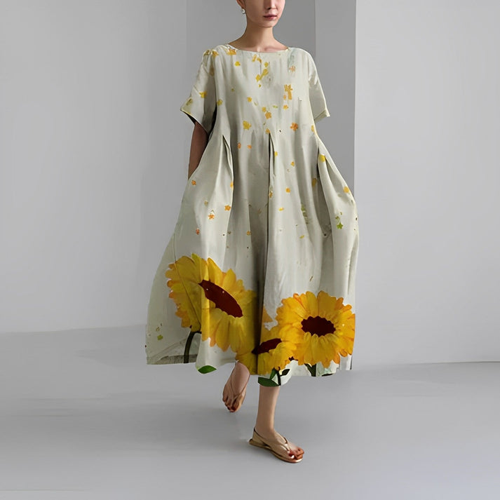 Simone | Casual Floral Midi Dress