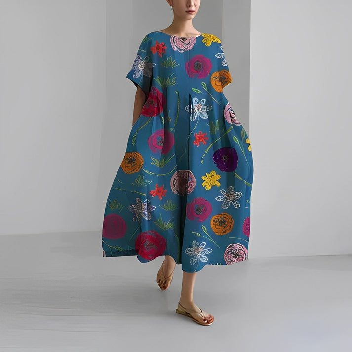 Simone | Casual Floral Midi Dress