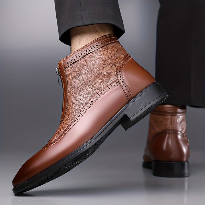 Harrison | Refined Textured Ankle Boots
