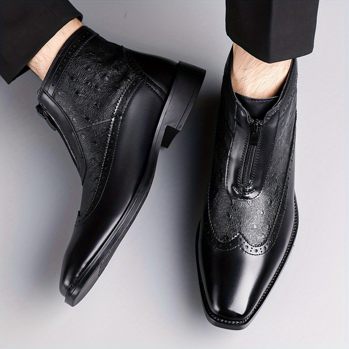 Harrison | Refined Textured Ankle Boots