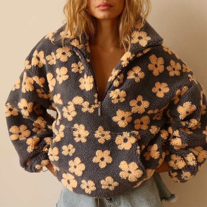 Daisy | Soft Floral Fleece Jacket