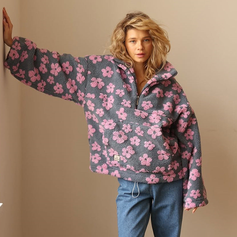 Daisy | Soft Floral Fleece Jacket